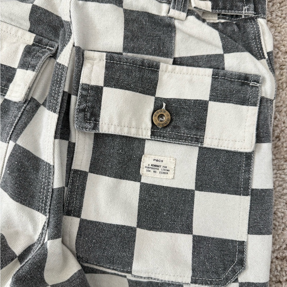 P&Co Women’s black checkered 304 fatigue pants - size 6 uk / 0 us - Picture 4 of 6